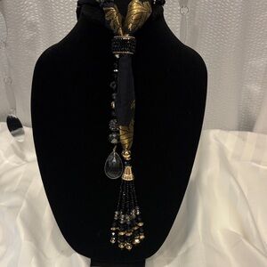 Chico's Black and Gold Necklace